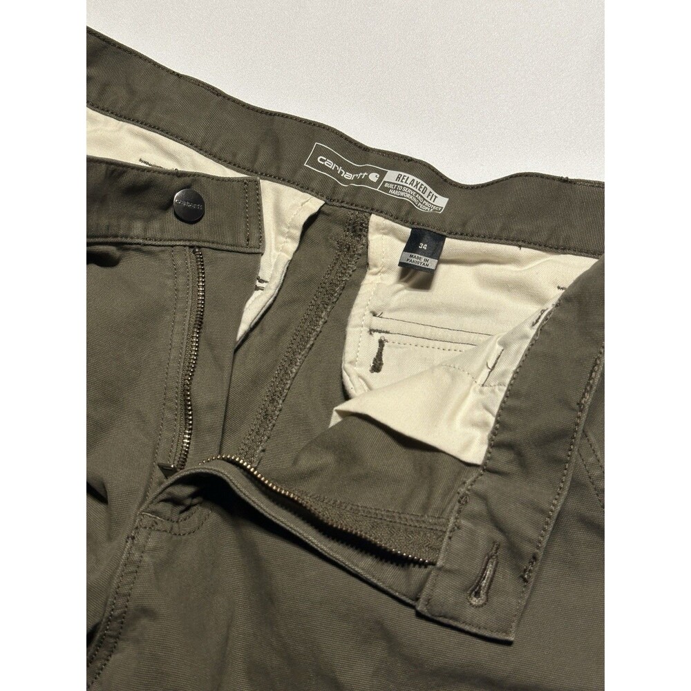 Carhartt Relaxed Fit Cargo Shorts 10" Inseam Green Men’s 34 Workwear 103542 217 - Picture 5 of 12